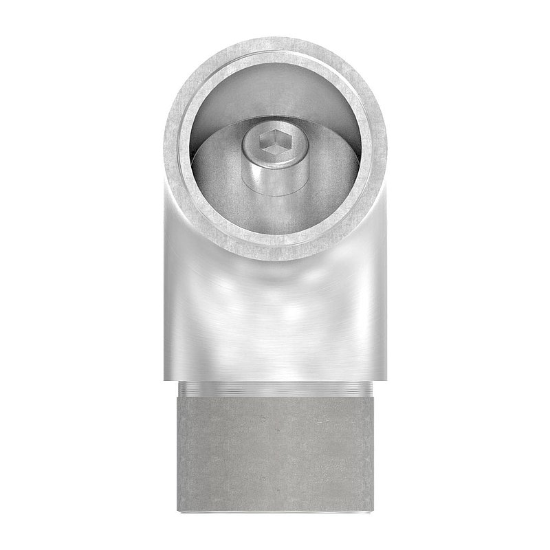 Tube coudé à 90°, réglable, pour tube Ø 42,4x2,5mm, V2A