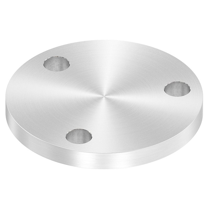 Anchor plate Ø 100x10mm, with round grinding, AISI304