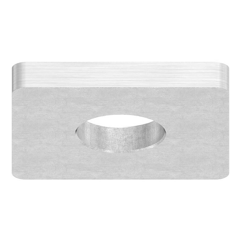 Push-in cap for square tube 30x30 with hole, AISI304