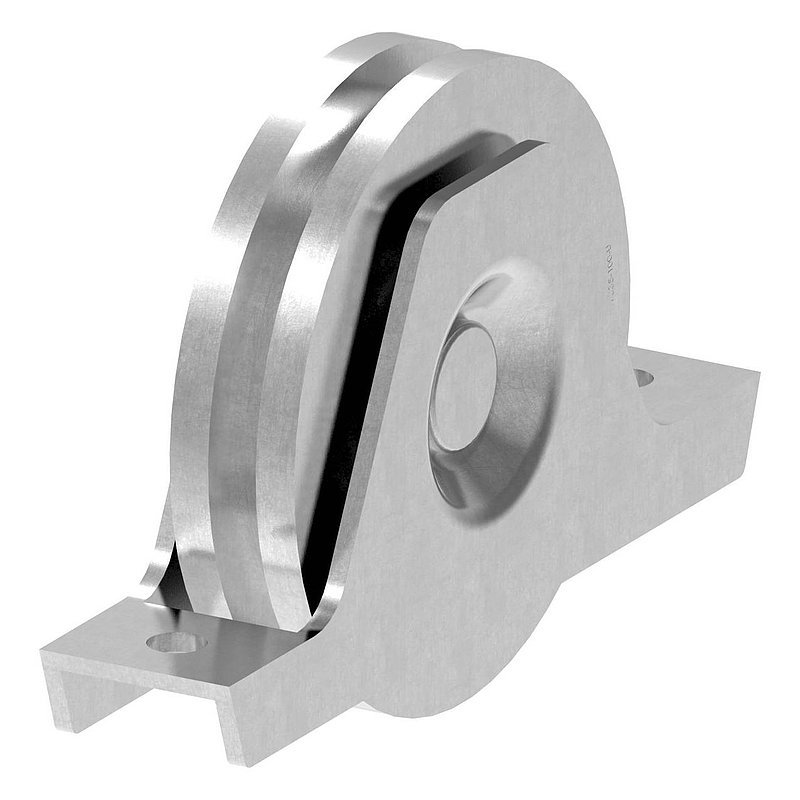 Galet pour porte coulissante avec rainure en U