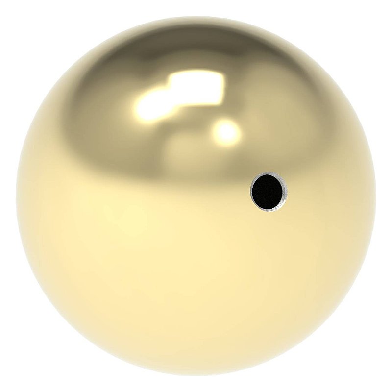 Boule laiton creuse Ø 70mm avec M8