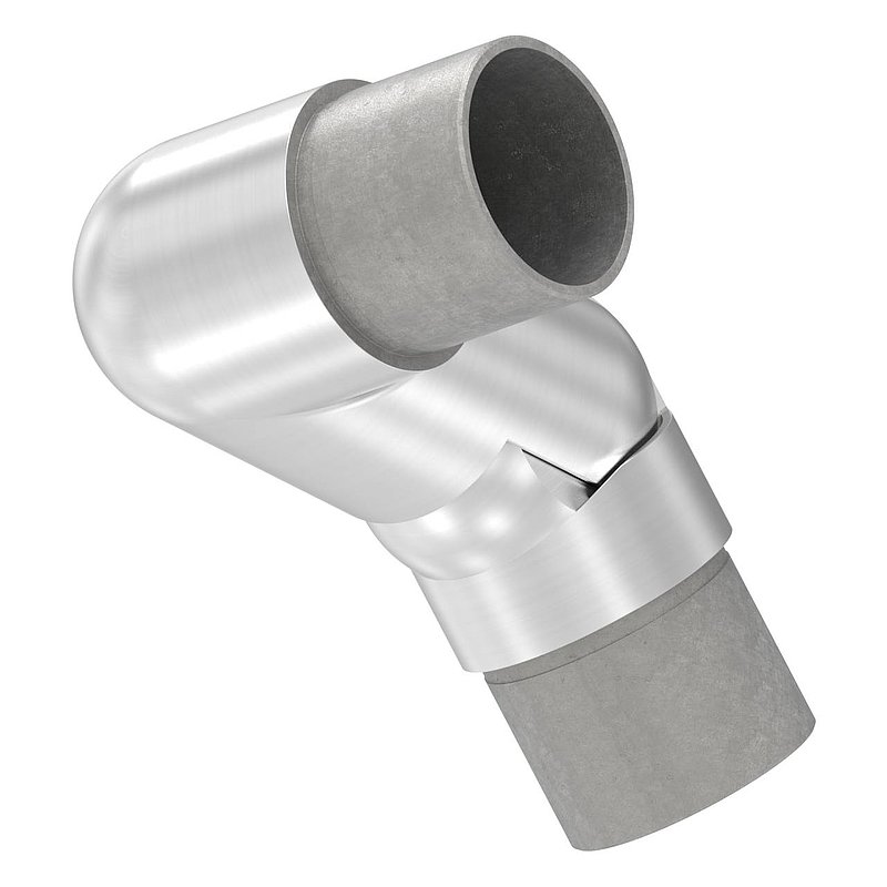 Hinge piece right, for tube 42.4x2.0mm, AISI304