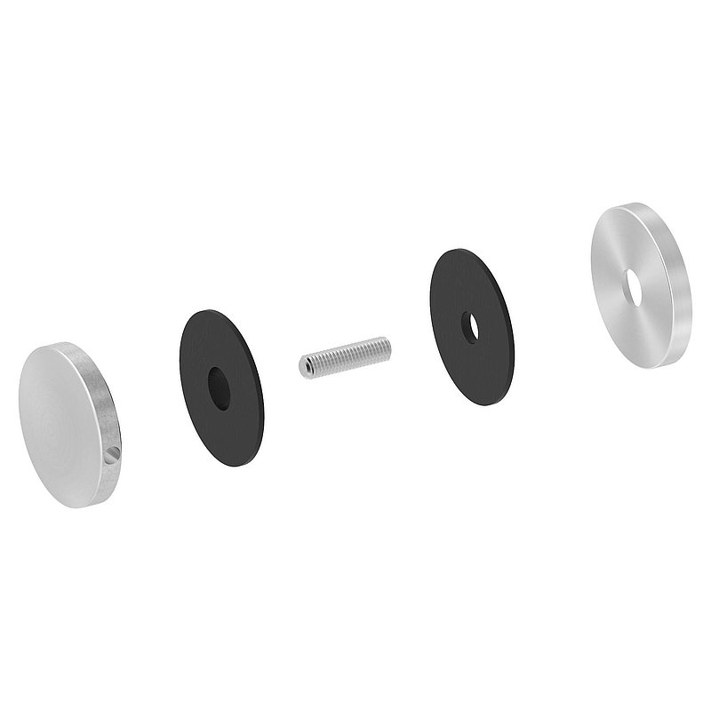 Point de fixation pour verre Ø 52 mm, adapté pour les supports Brenk, V2A