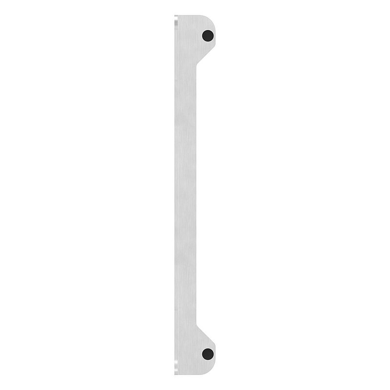 Stop plate with rubber buffer made of stainless steel, 37.5x37.5x328mm, AISI304