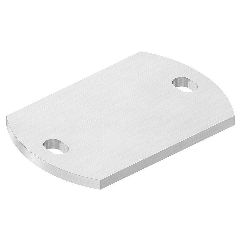 Anchor plate, 150x100x8mm, with longitudinal grinding, AISI304