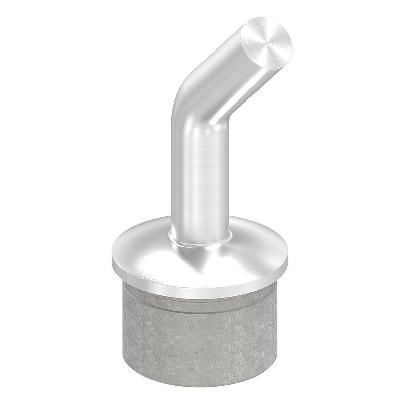 Rohrabschlussstopfen mit Stift 135°, für Rohr 42,4x2,5mm, V2A