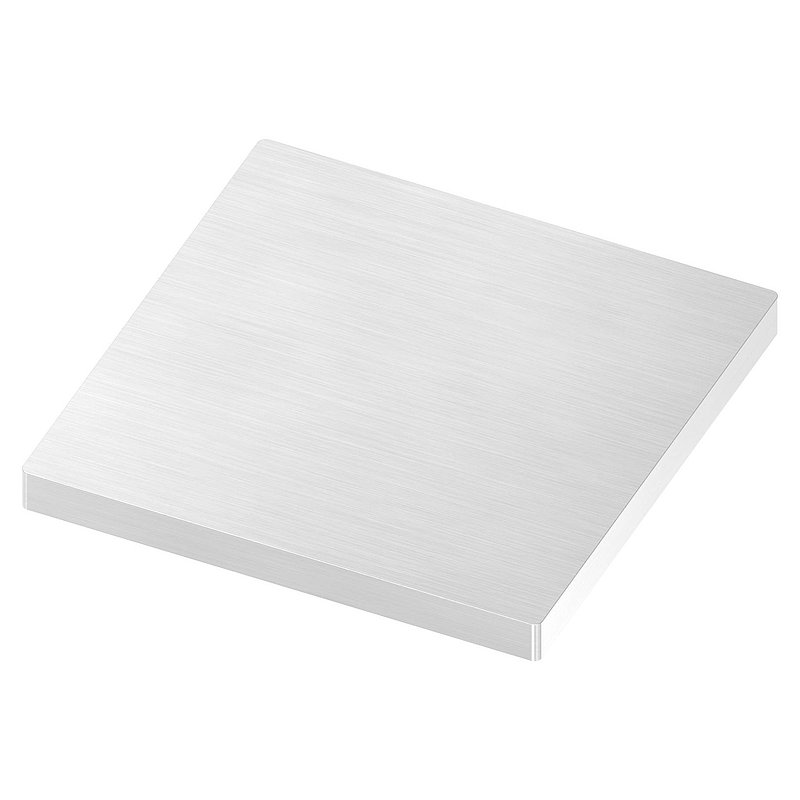 Plaque d'ancrage, 120x120x10mm, avec ponçage longitudinal, V2A
