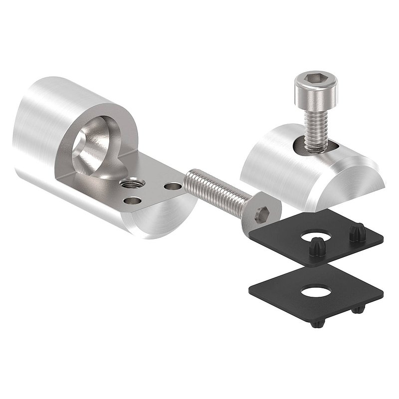 Blechhalter, Ø 25mm, Anschluss: 42,4mm, V4A