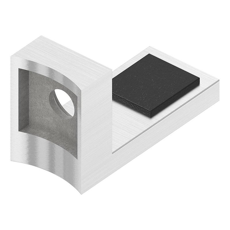 Retaining shelf with 42.4 mm connection, AISI304