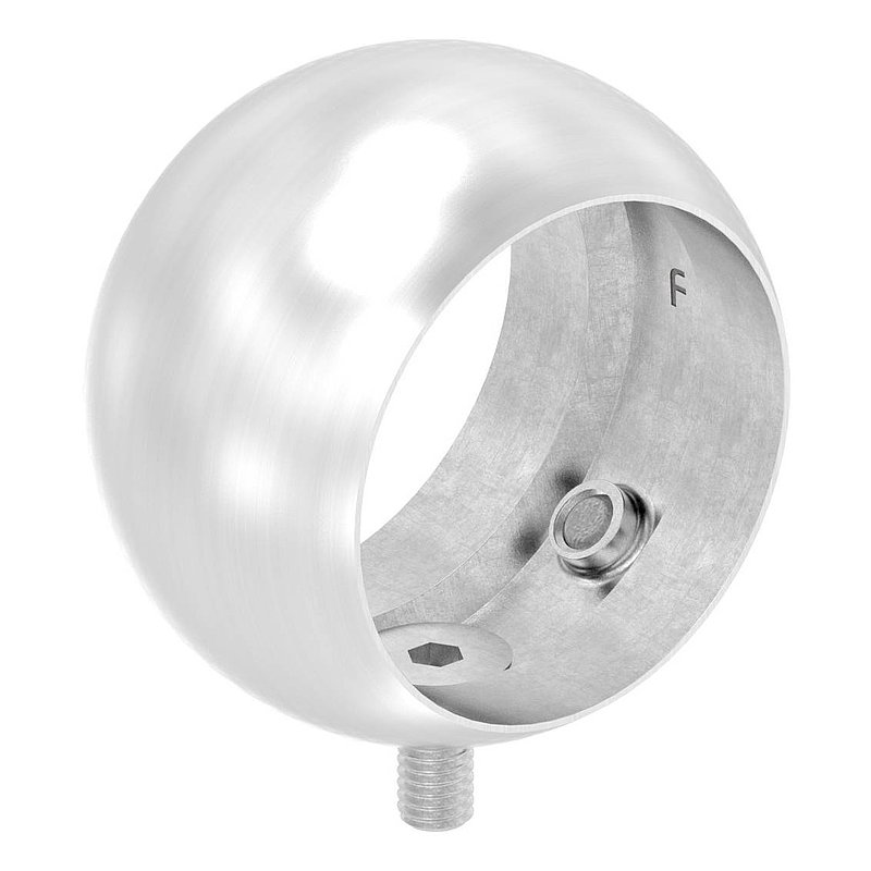 Anneau sphérique pour main courante, 42,4mm, V4A