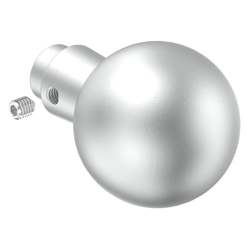 Poignée de porte boule fixe droite