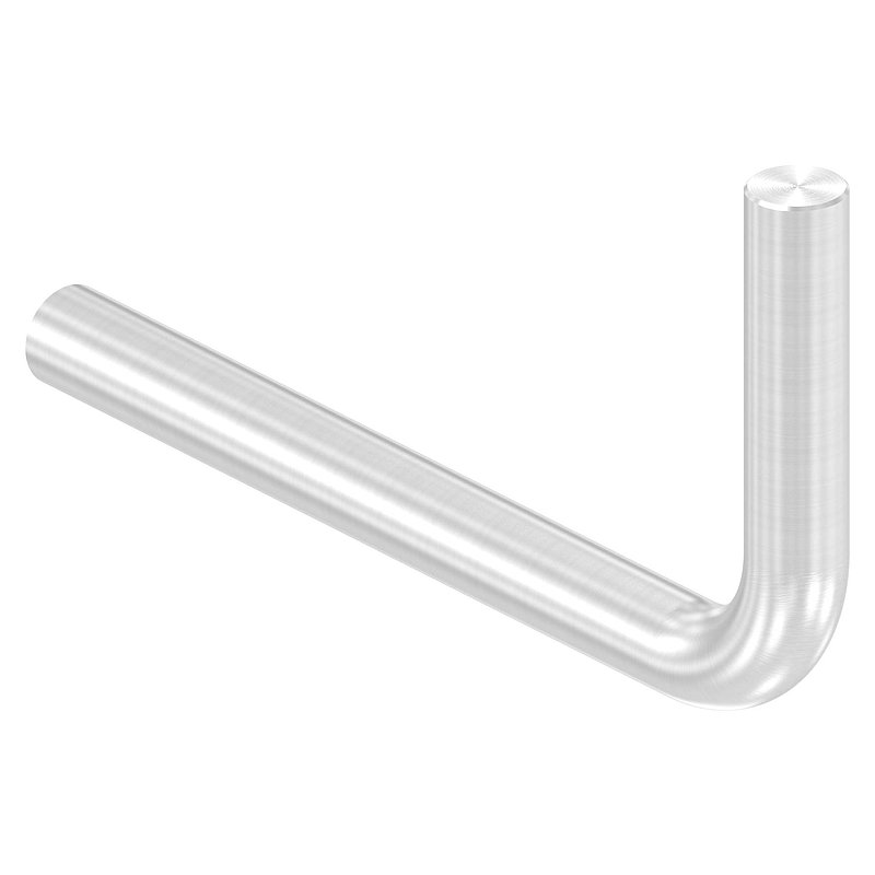 Étrier Ø 14mm, courbé à 90°, sans taraudage, V2A