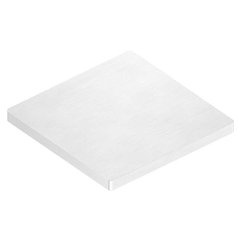 Ankerplatte, 80x80x6mm, mit Längsschliff, V2A