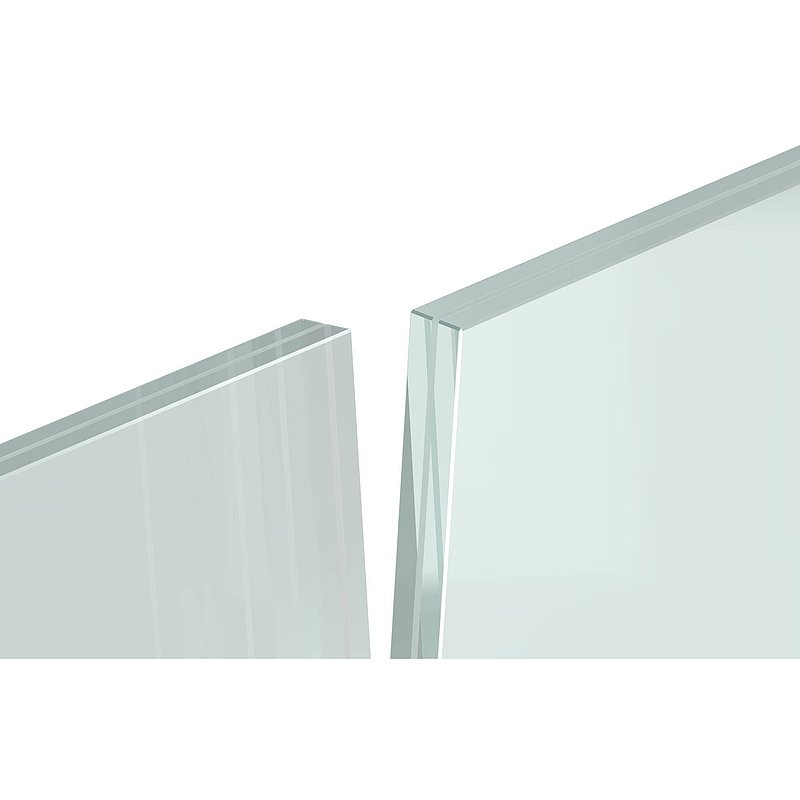 Aligneur de parois en verre pour garde-corps avec ép. de verre : 12,76 - 13,52mm