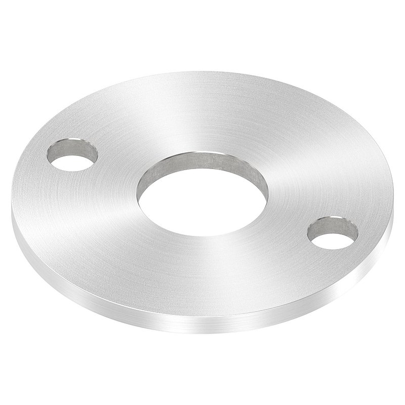 Anchor plate Ø 100x6mm, with round grinding, AISI304