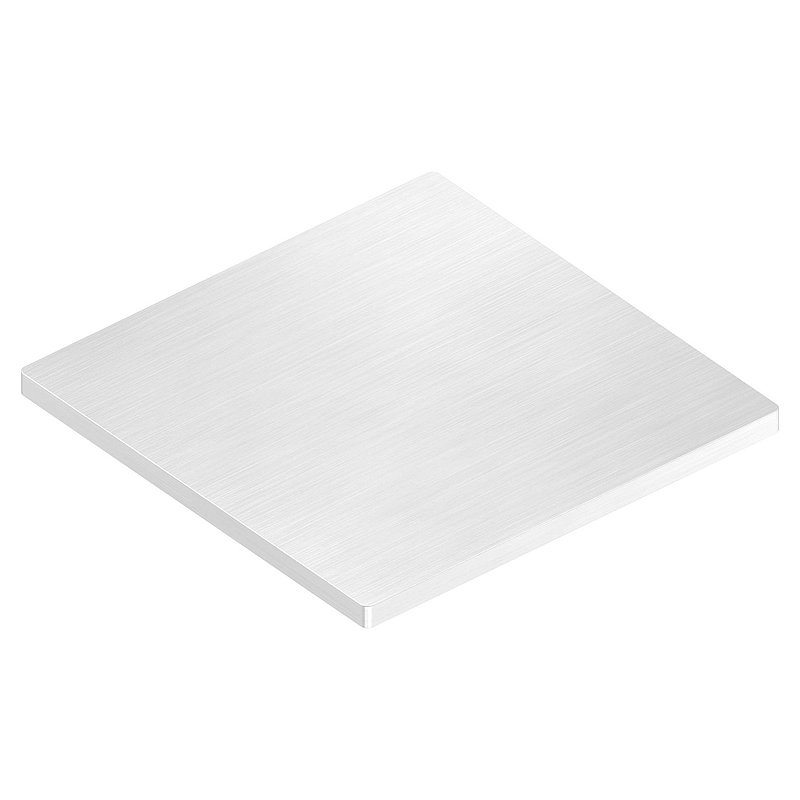 Plaque d'ancrage, 120x120x6mm, avec ponçage longitudinal, V2A