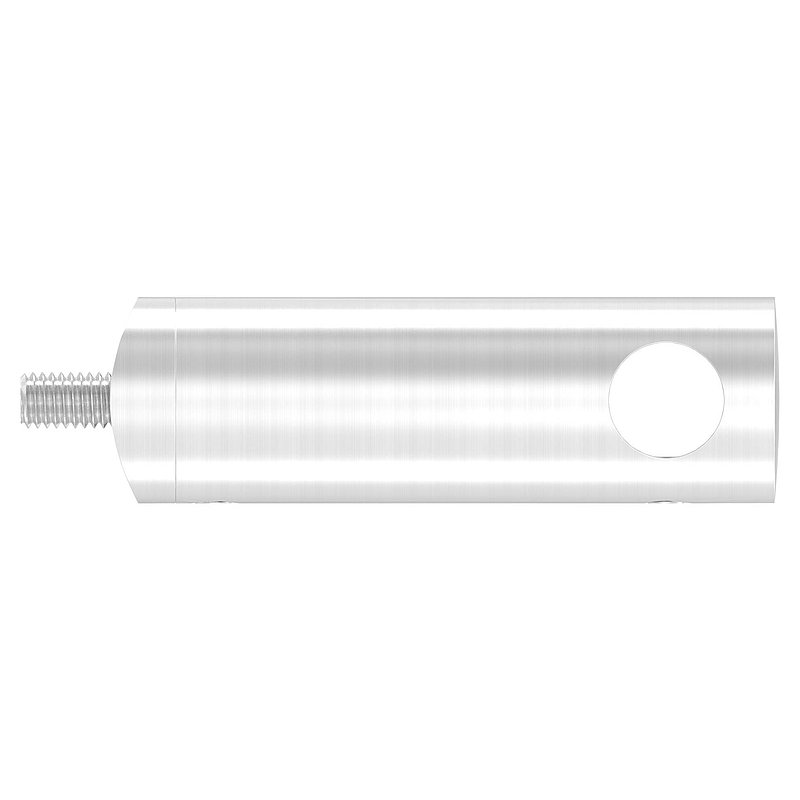 Querstabhalter verlängert, mit Durchgangsbohrung für 42,4mm Rohr, 12,2mm Bohrung, V2A