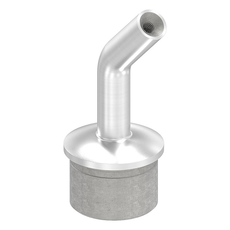 Rohrabschlussstopfen mit Stift 135°, für Rohr 42,4x2,5mm, V2A