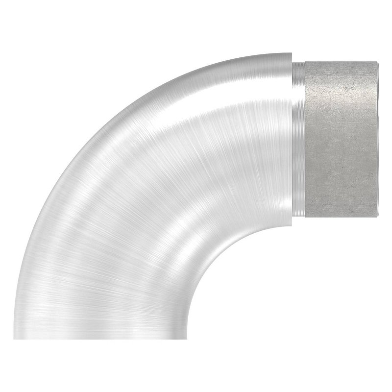 Endbogen 90° flach, für Rohr 40,0x2,0mm, V2A