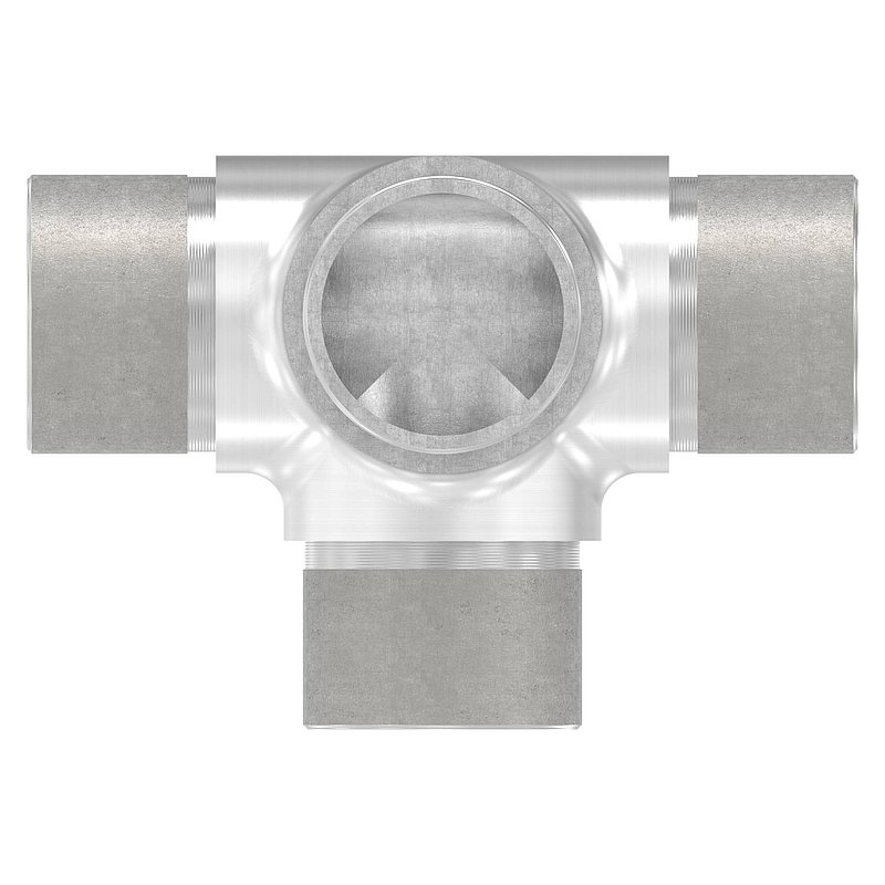 T-piece with lateral outlet, for tube 33.7x2.0mm, AISI304