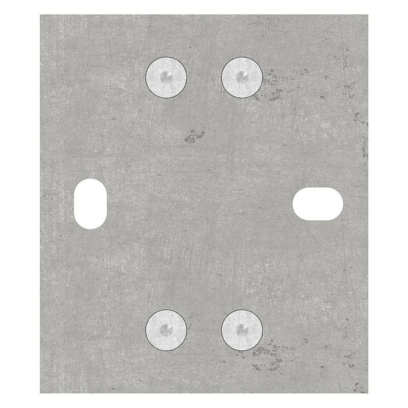Wall mounting for railing posts 40x40mm, AISI304