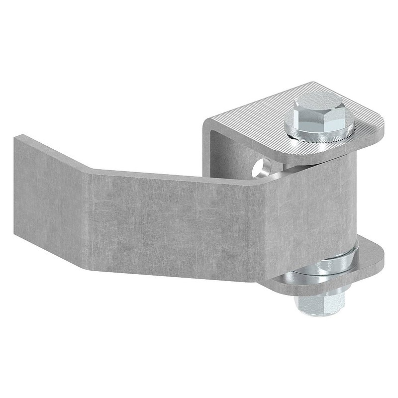 Door hinge for welding, galvanised
