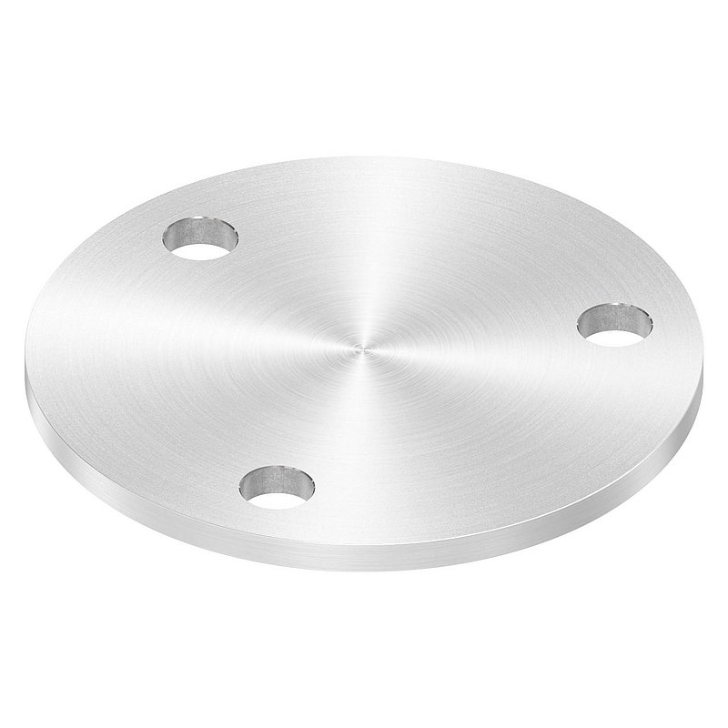 Anchor plate Ø 120x6mm, with round grinding, AISI304
