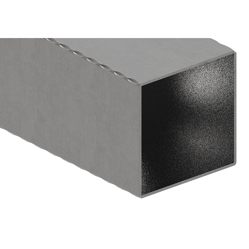 Quadratrohr 120x120x3,0mm, L: 6000mm, gehämmert