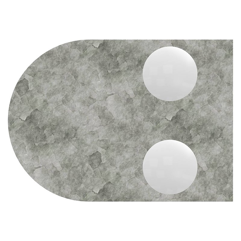 Pince à verre modèle 30, jonction: 33,7mm, zinc brut