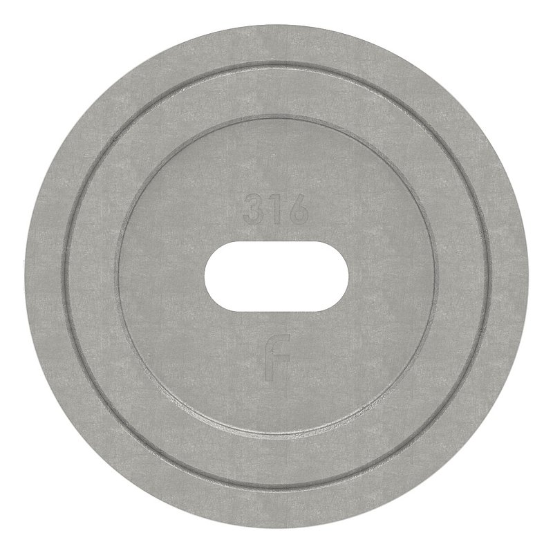 Embase murale pour tube à fond de gorge Ø 48,3mm, droite, V4A