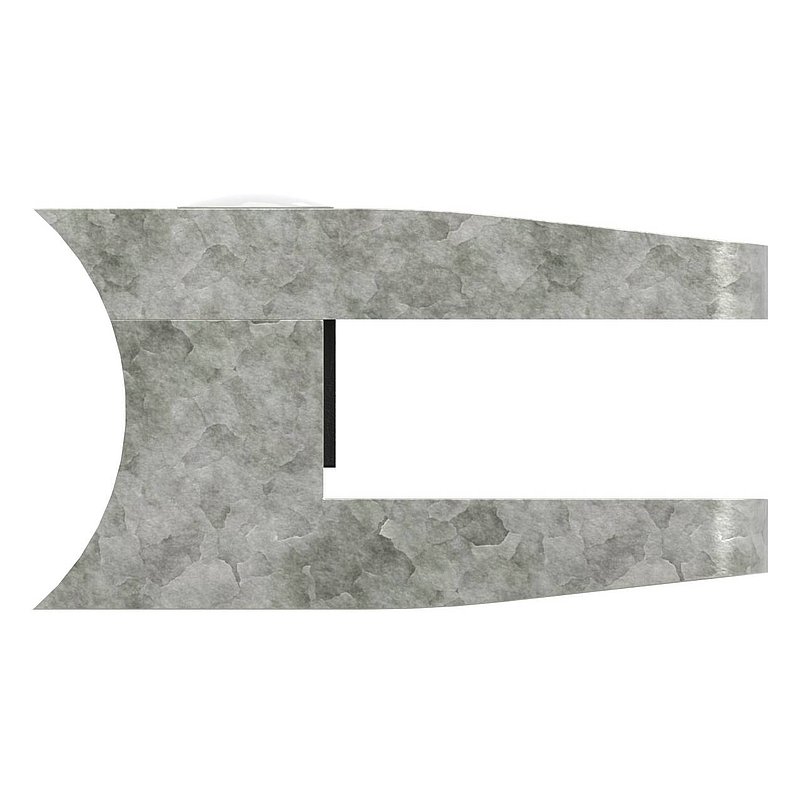 Pince à verre modèle 14, jonction: 42,4mm, zinc brut