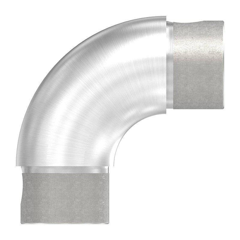 Tube coudé à 90°, réglable, pour tube Ø 42,4x2,0mm, V4A