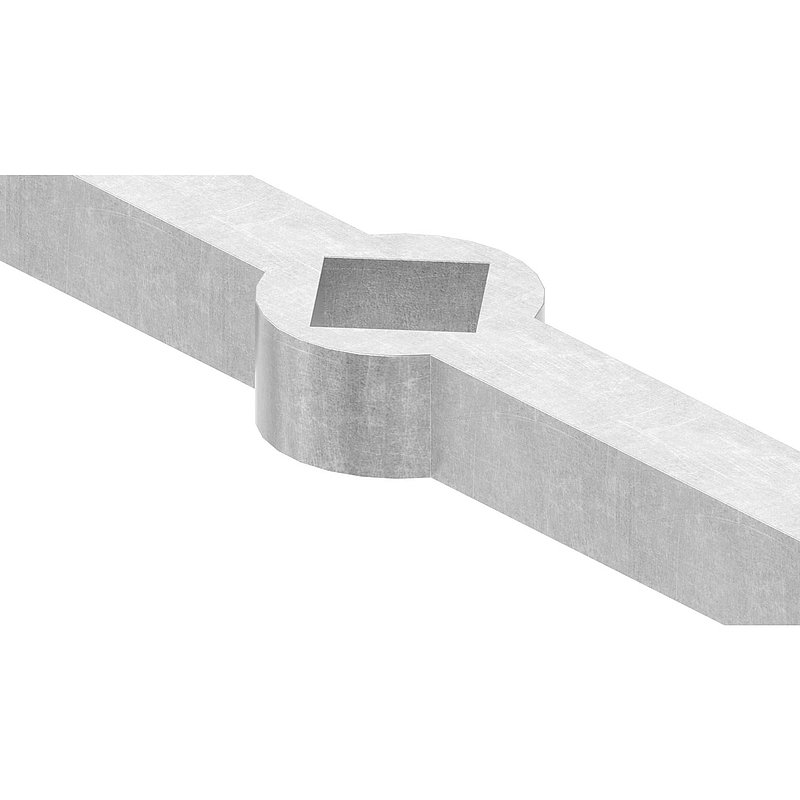 Lochleiste S235JR, 14x14mm, Lochabstand 220mm, 2000mm