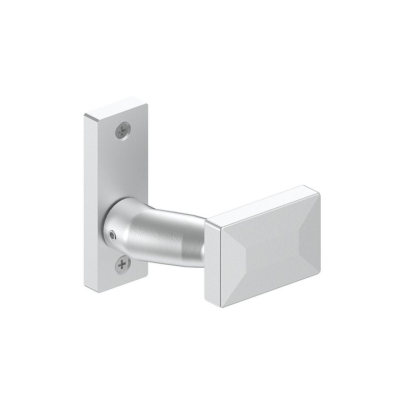Bouton de porte rectangulaire, coudé, pivotant