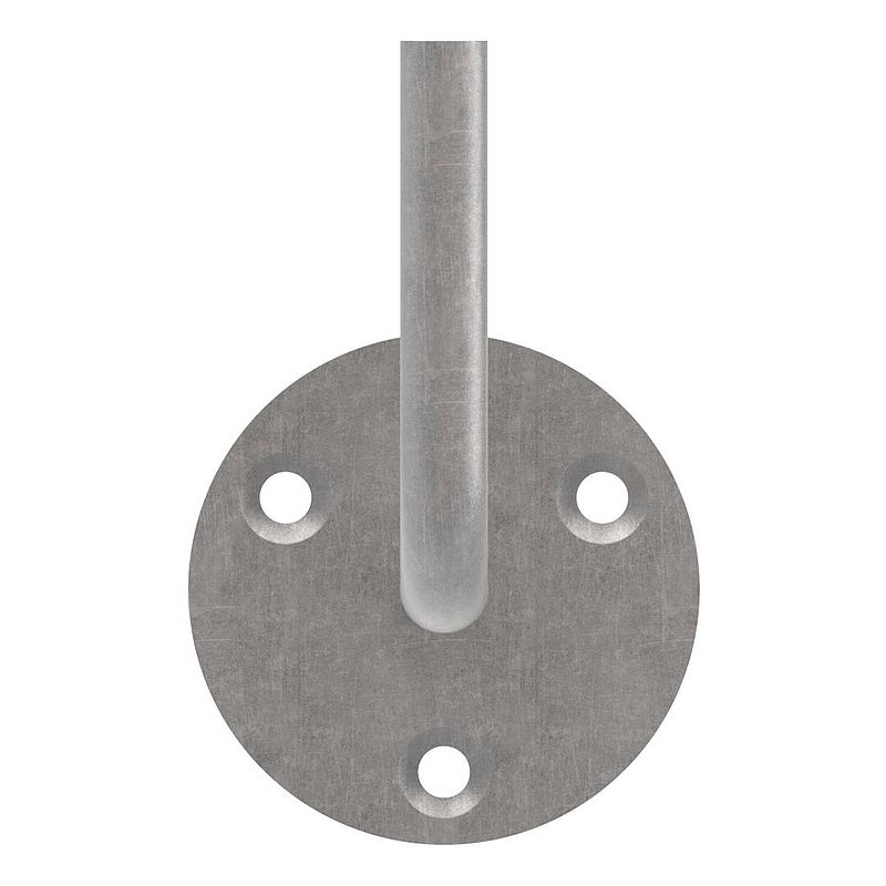 Handlaufträger mit Ronde flach, 70x4mm