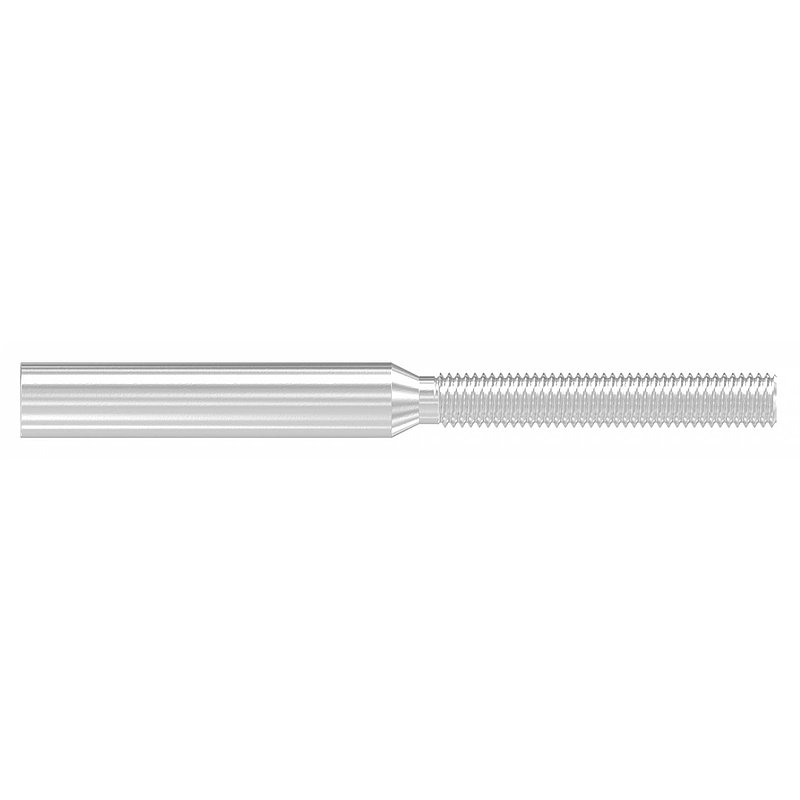 Threaded terminal for rope 8mm, AISI304