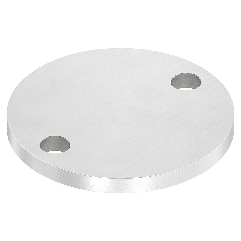 Anchor plate Ø 100x8mm, with longitudinal grinding, AISI304