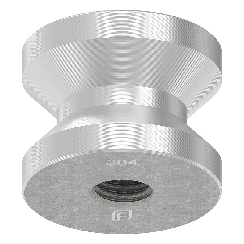 Einschweißgewinde mit M12 Gewinde für Rohr 42,4 x 2,0mm, V2A