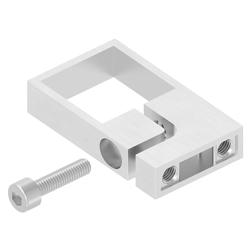 Spannring für Rohr 40x40mm, V2A