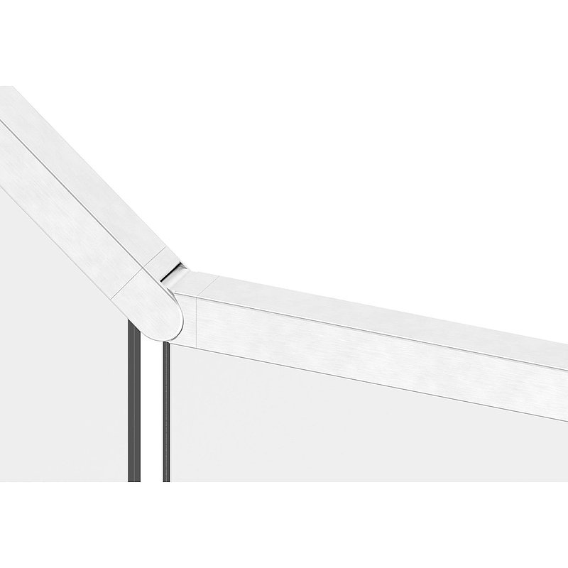 Flexible connector for 40x40mm square groove, AISI316