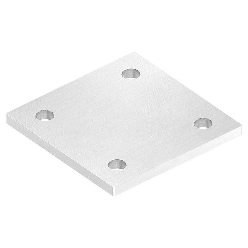 Anchor plate, 120x120x8mm, with longitudinal grinding, AISI304
