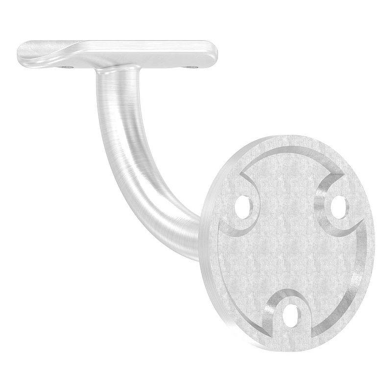 Handlaufhalter mit Handlaufanschlussplatte 33,7mm, (Ronde und Bügel verschweißt),V2A