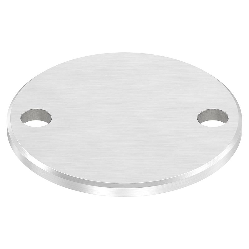 Ankerplatte Ø 100x6mm, mit Längsschliff und Fase, V2A