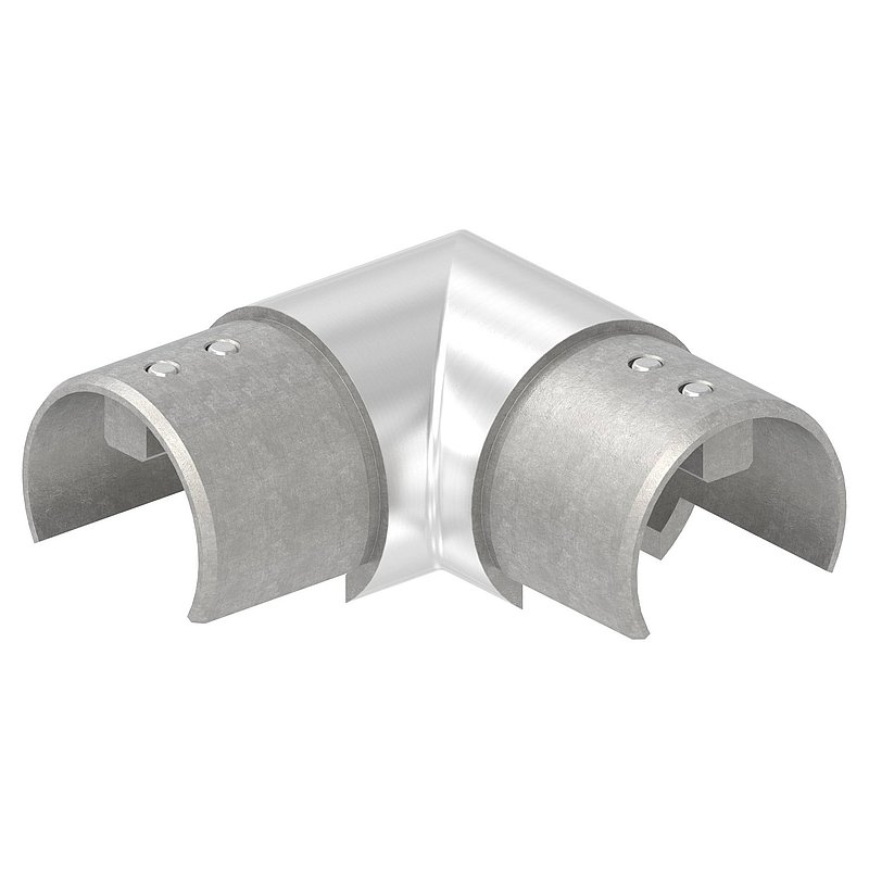 Eckbogen horizontal, für 48,3mm, V2A, Verlaufsecke