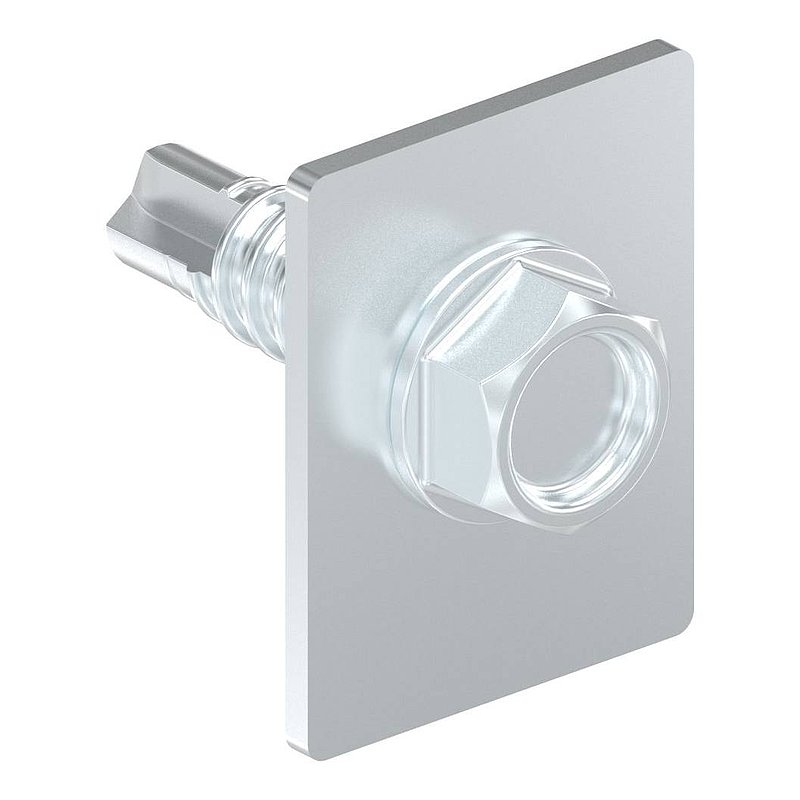 mounting accessories for nylon rack with self-drilling screw, 6 pieces, galvanised