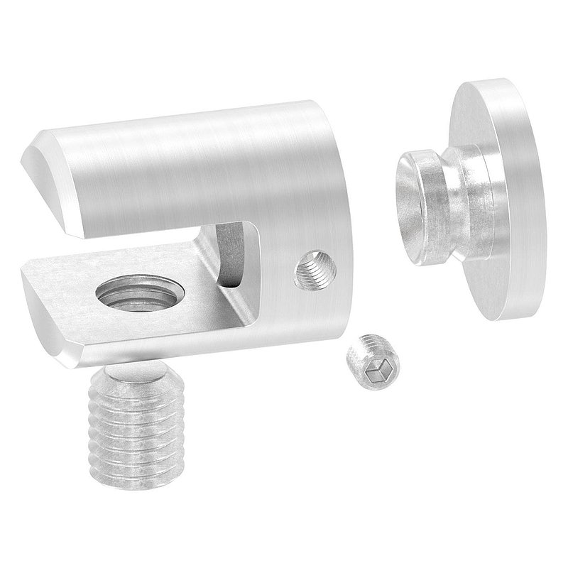 Plattenhalter  für geraden Anschluss, V2A