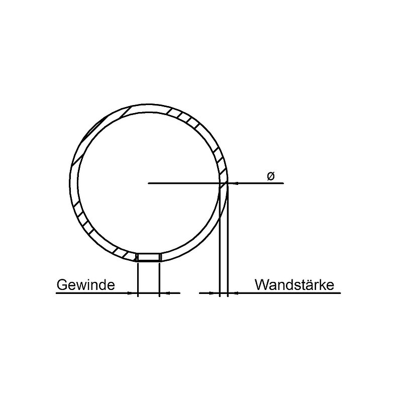 hollow ball Ø 250mm with M10 thread, AISI304