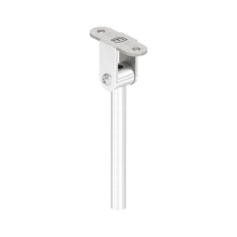 Pin with connecting plate and joint for LED handrail, AISI304