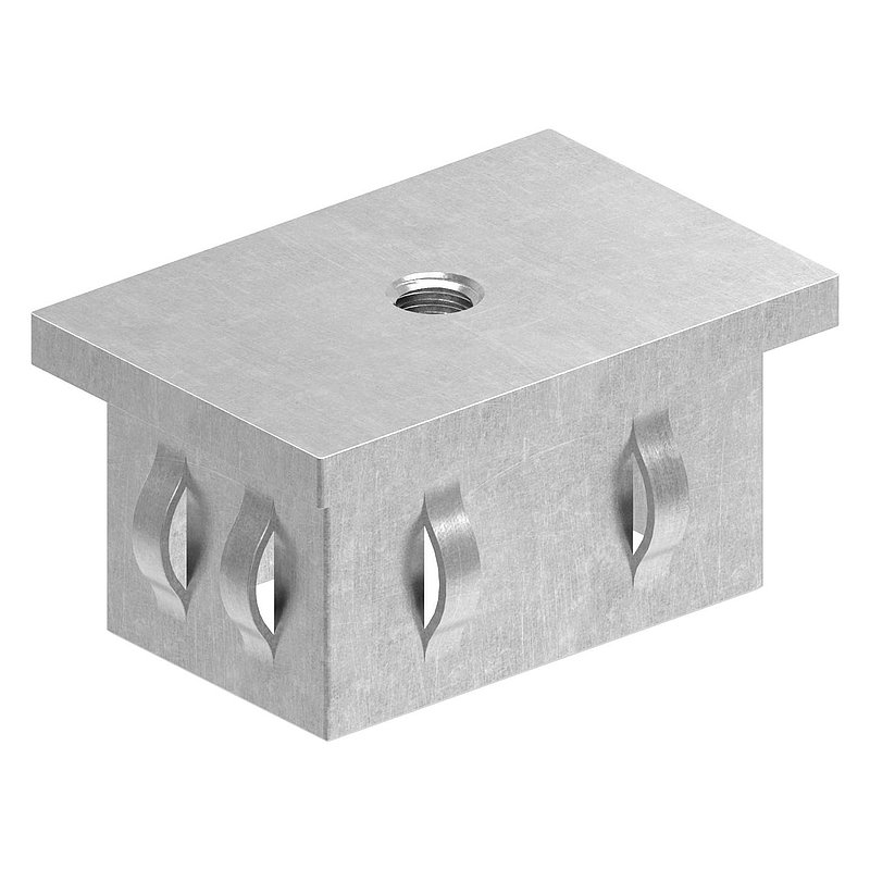 Steel end cap, for, rectangular tube 60x40mm