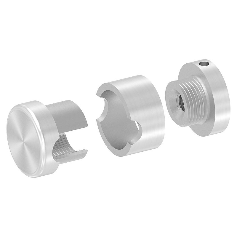 Brenk Grundhalter für Stäbe Ø 10mm, ALU